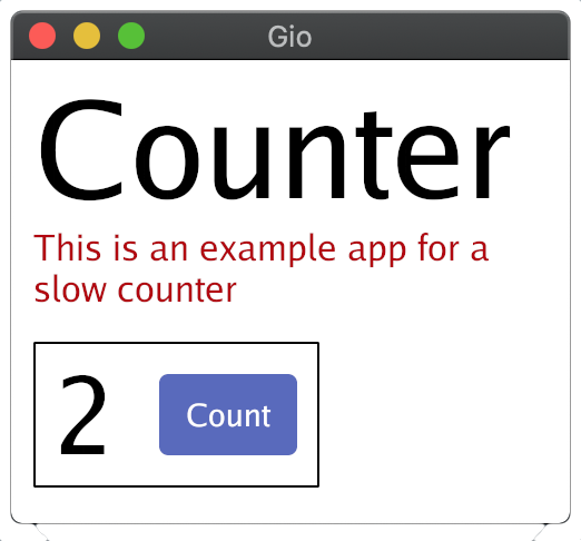 UI for an anychronous counter